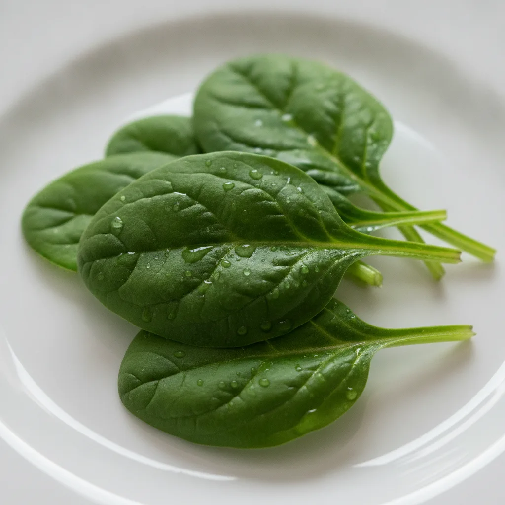 Fresh spinach leaves
